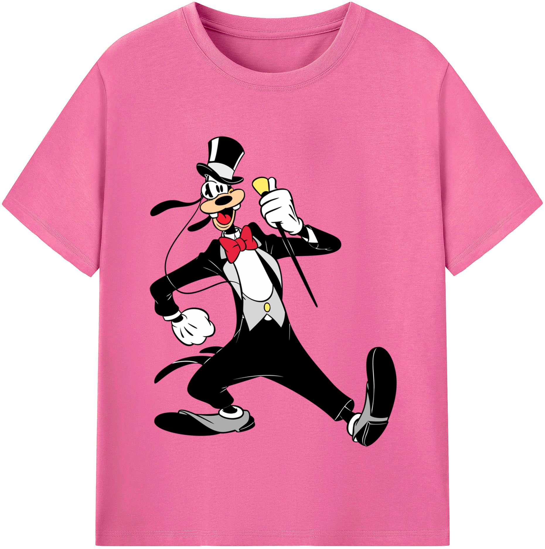 （画像用） ミッキーマウス Mickey Mouse レディースカジュアルプリントTシャツ（綿100％）